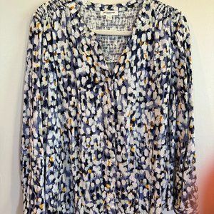 Casual flowy blue woman's boho top XL